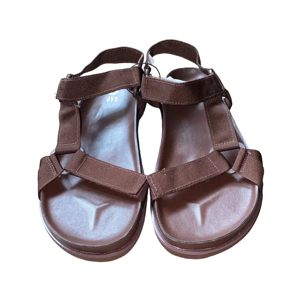 GAP y2k Sporty Strap Sandals Chocolate Bar NWTs size 11
